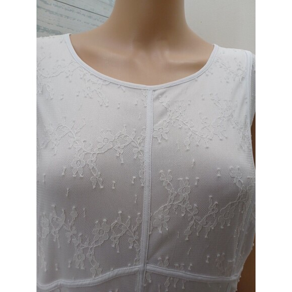 Ashley Stewart White Sleeveless Tie Waist Pleated Wide Leg Jumpsuit 20W Chiffon - Picture 3 of 11